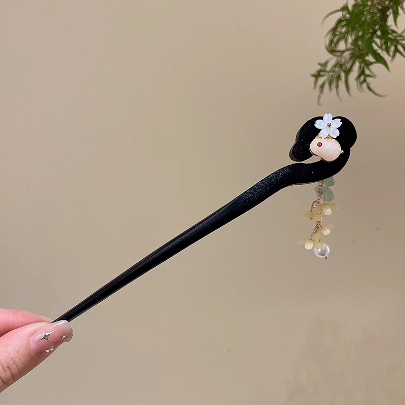 Lámpara Palacio emisor de luz horquilla borla de alto grado de las mujeres de estilo chino horquilla de pelo de estilo nacional updo pelo paso-sacudida chaleco falda