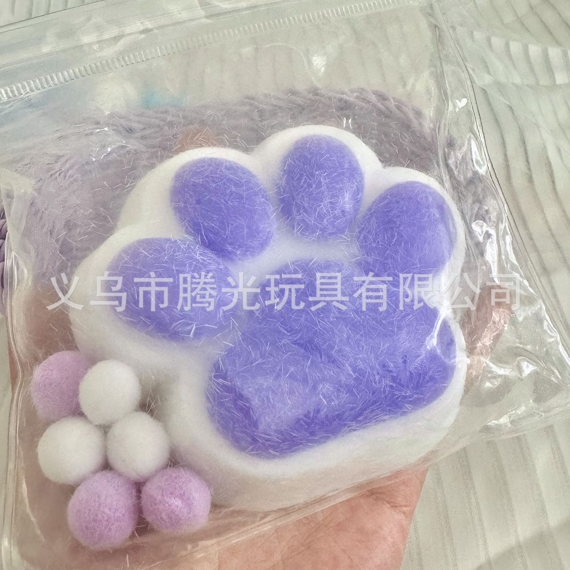 12cm [두꺼워진] 빅맥 무리 고양이 발톱 - 보라색과 흰색