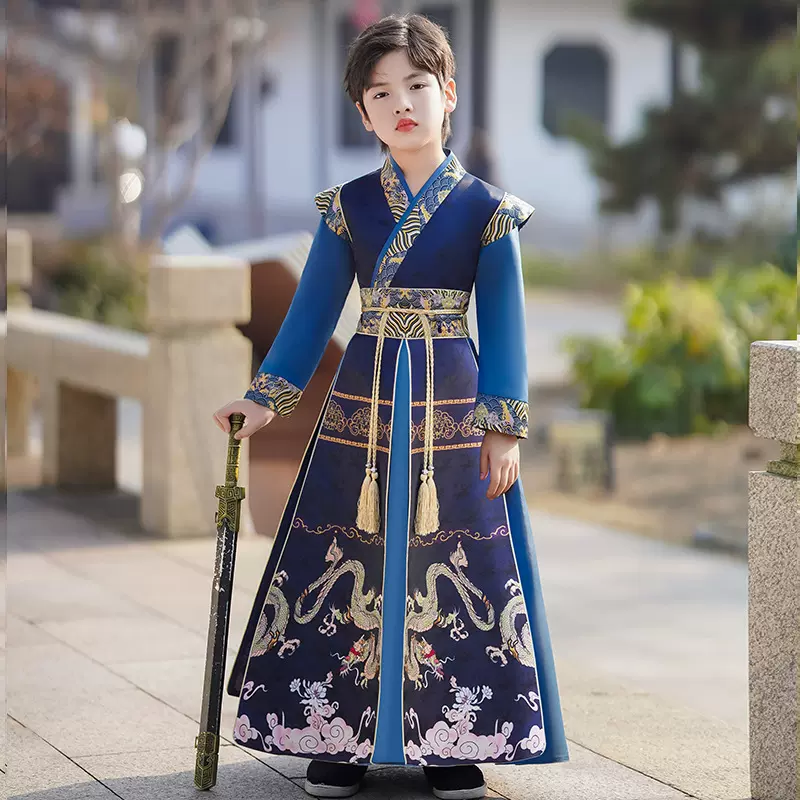 男童汉服2025新款春秋儿童新中式唐装男孩古风古装小少爷国风秋装