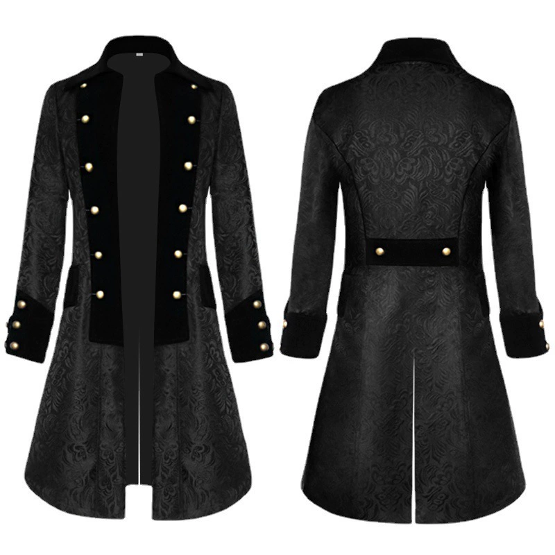 Jacket, colored long fitted trench coat, punk style
