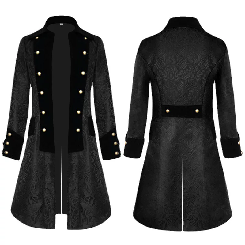 Jacket, colored long fitted trench coat, punk style