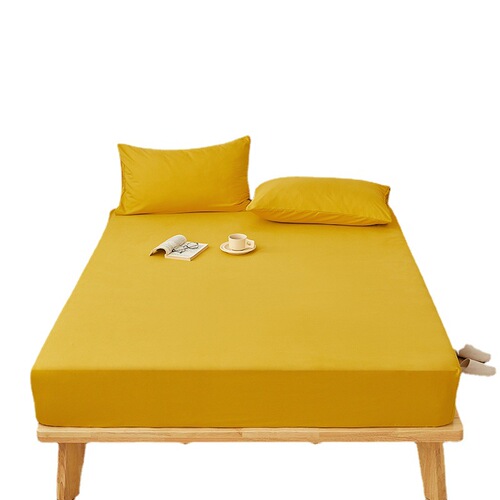 New Skin-friendly Minimalist MUJI Style Plain Color Simple Dustproof Bed Cover for Memory Foam Bed - Cross-border Household Wholesale