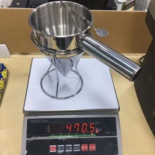 面浆不锈钢漏斗 换嘴漏斗锥形漏斗面糊漏斗分离器章鱼小丸子工具