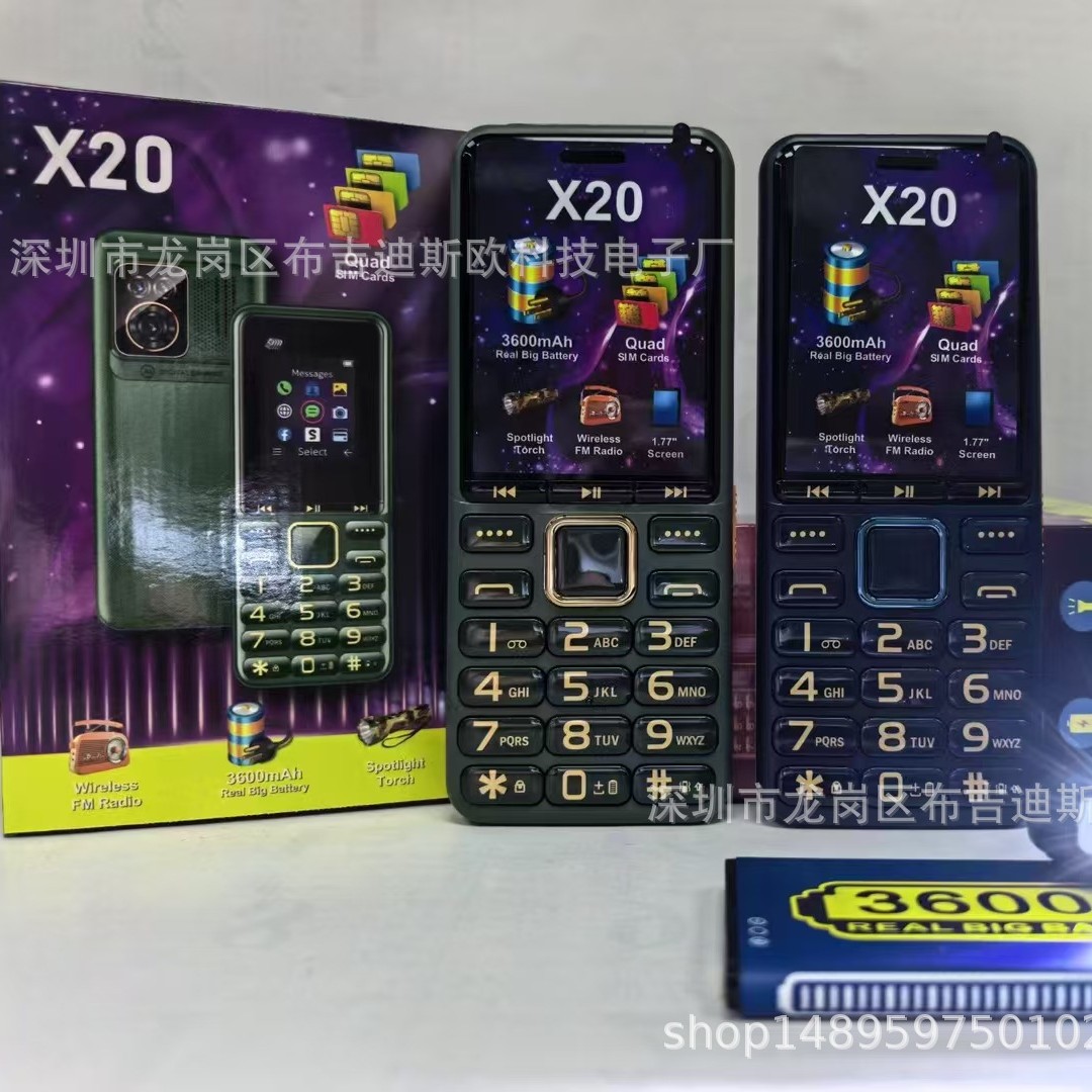 新款X20手机直板外文老人手机D59 D60 YT200 i18pro 3210按键手机