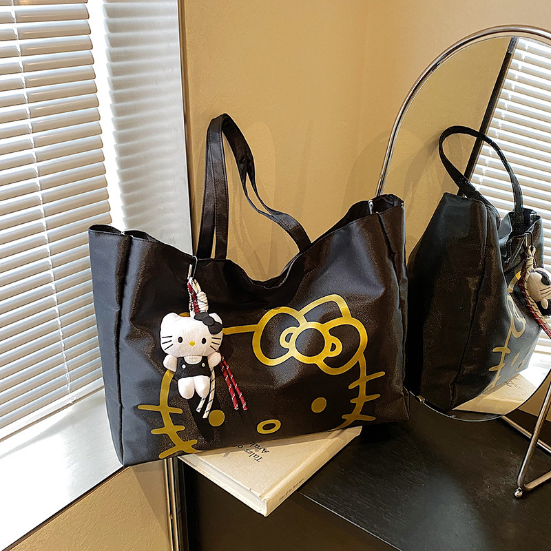 Cute Kt Cat Shoulder Bag Cross-Border Cartoon Women's Casual Handbag Large Capacity Outdoor Sports Shopping Storage Bag Cute Kt Cat Shoulder Bag Cross-Border Cartoon Women's Casual Handbag Large Capacity Outdoor Sports Shopping Storage Bag