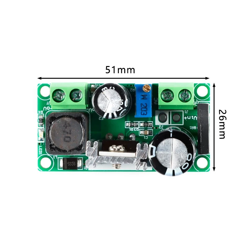 Понижающий блок питания (LM2596/LM2596HV), регулируемый выход, AC‑DC/DC‑DC, компактный