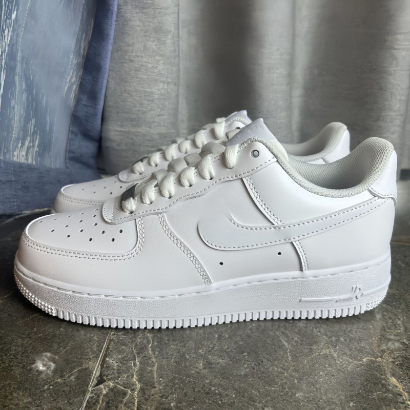 Cross-Border Putian Air Force One First-Layer Leather Af1 Campus Versatile White Shoes Sports Shoes Men's and Women's Shoes