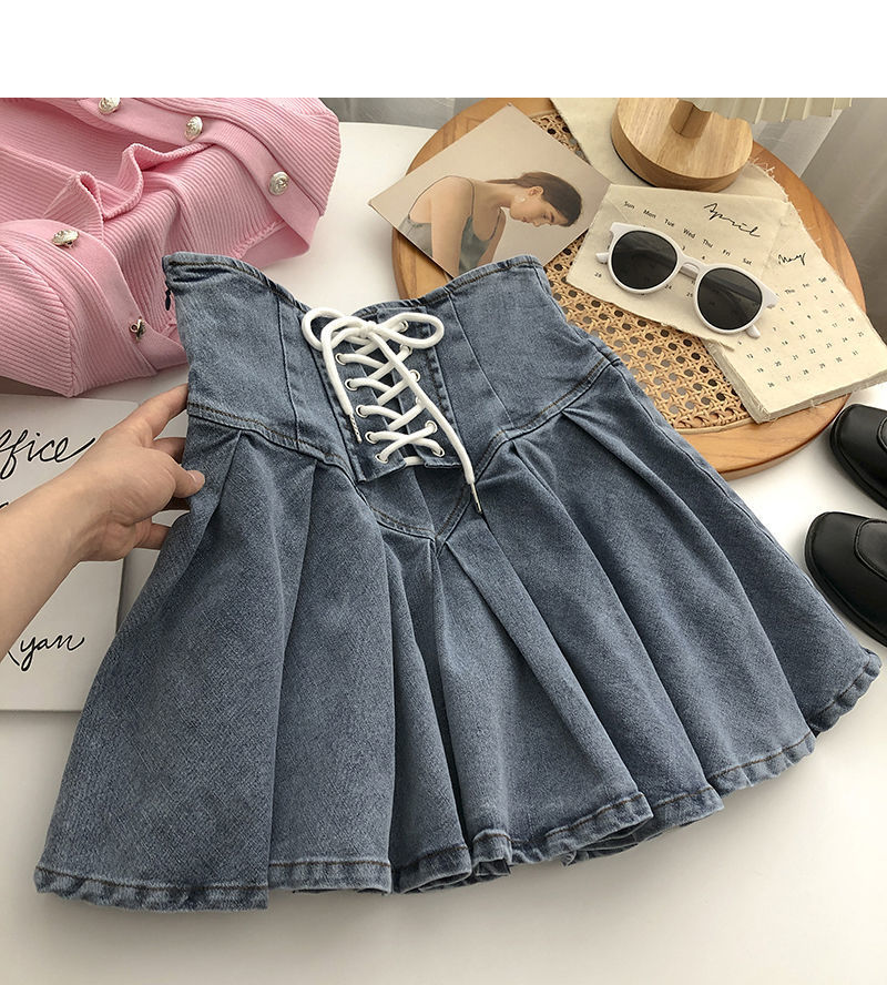 Summer Simple Style Solid Color Cotton Above Knee Skirts display picture 8