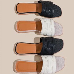 法式晚風拖鞋女夏外穿2025年新款夏季外出平底海邊沙灘涼拖