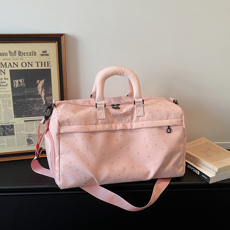 Bolsa de viaje de gran capacidad de viaje de corta distancia, bolsa de equipaje de mano de moda de mujer, bolsa de ejercicio deportiva ligera, bolsa de almacenamiento en espera de producción image 8