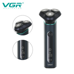 VGR310 Metal Body IPX7 Washable Men's Floating Shaver with LCD Display and Ultra-Long Battery Life Razor