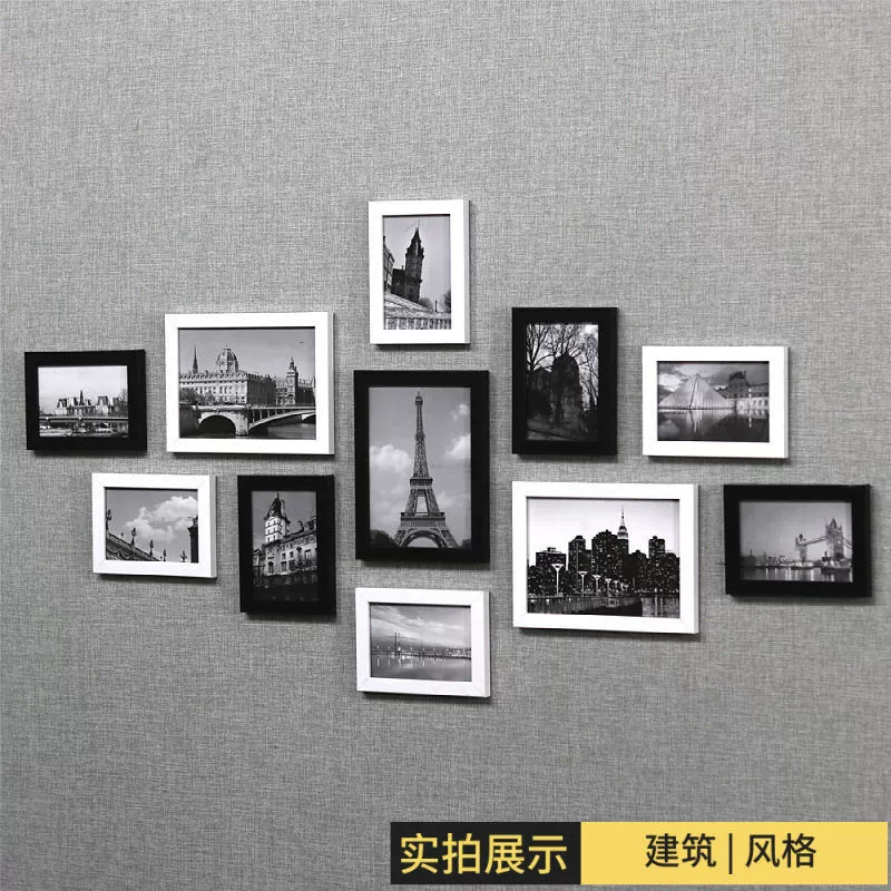 Персональная фоторамка Творческий аксессуар для гостиной, декоративная стена для фото, европейский современный стиль, свободная точка, 11 рам