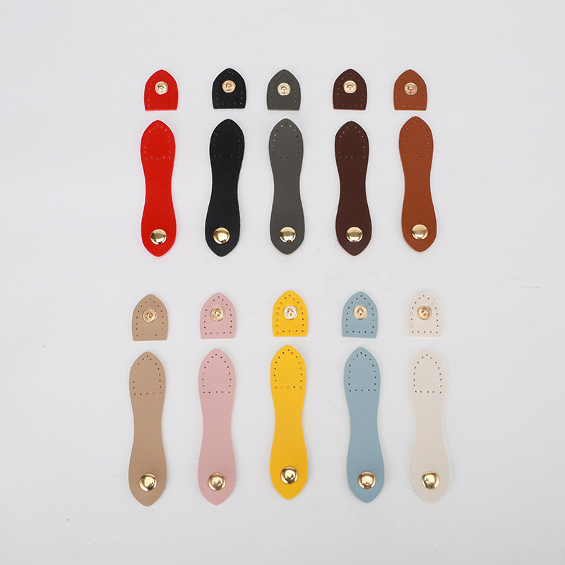 DIY handmade bag hardware accessories: figure-eight gourd-shaped leather buckle, multi-color leather clasp, universal lock clasp for bags and purses
