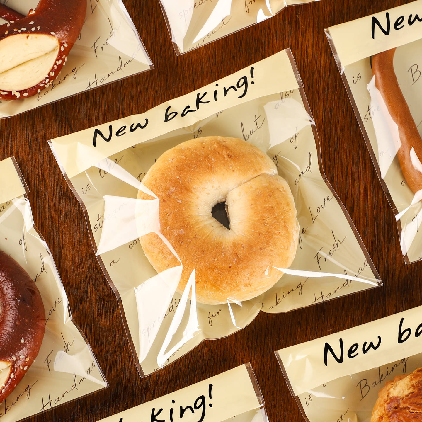 贝果包装袋烘焙欧包碱水结面包食品打包袋透明自粘自封袋子批发