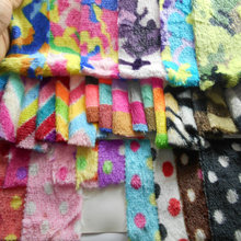 新款PV绒印花圆点毛绒时尚南韩绒10毛高印波点彩色点服装玩具面料