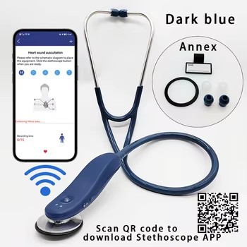 Fuente del fabricante Nuevo tipo de teléfono móvil con conexión Bluetooth Estetoscopio digital Estetoscopio inteligente multifunción