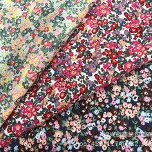 现货供应 全棉府绸 梭织印花布 服装衬衫裙子面料 童装小碎花