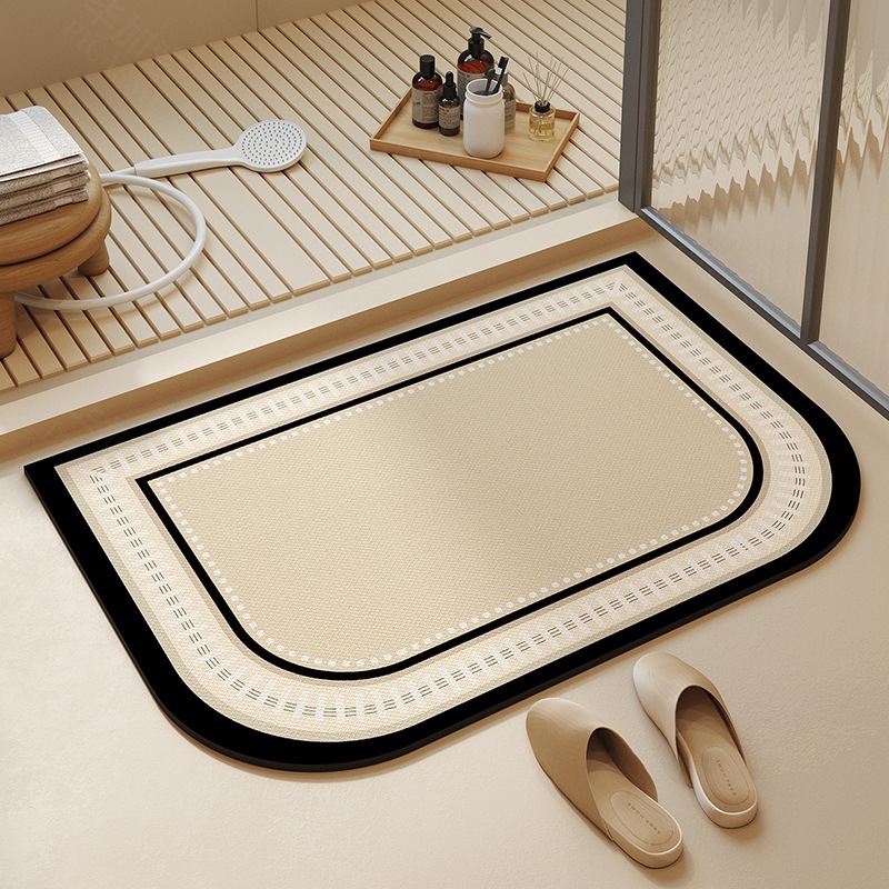 Diatomaceous Earth Bath Mat Quick Dry Non-slip Bathroom Mat_voghion.com