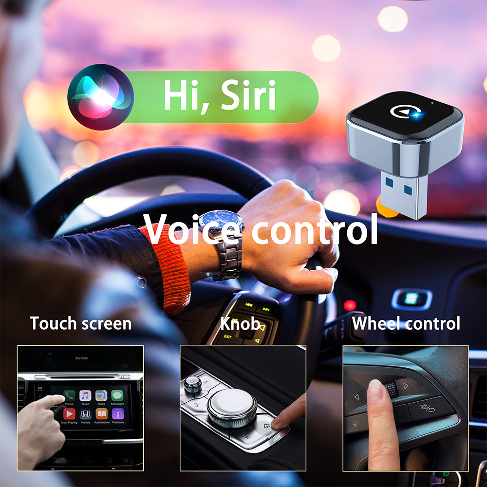 New Car Wireless Carplay Box Android Two-In-One Adapter Car Connectivity 2025 Cross-Border