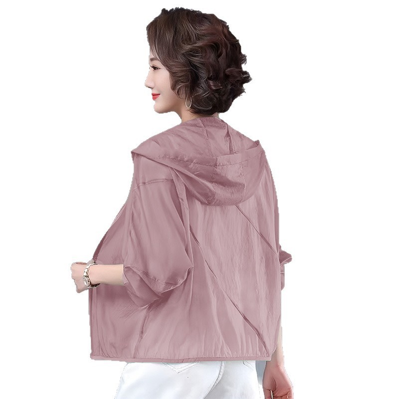 夏軽量日焼け止め服抗 UV 女性の新 2025 大きいサイズ通気性日焼け止め服カジュアルショートジャケット|undefined