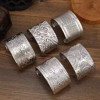 Retro ethnic carved bracelet, accessory, ethnic style, boho style