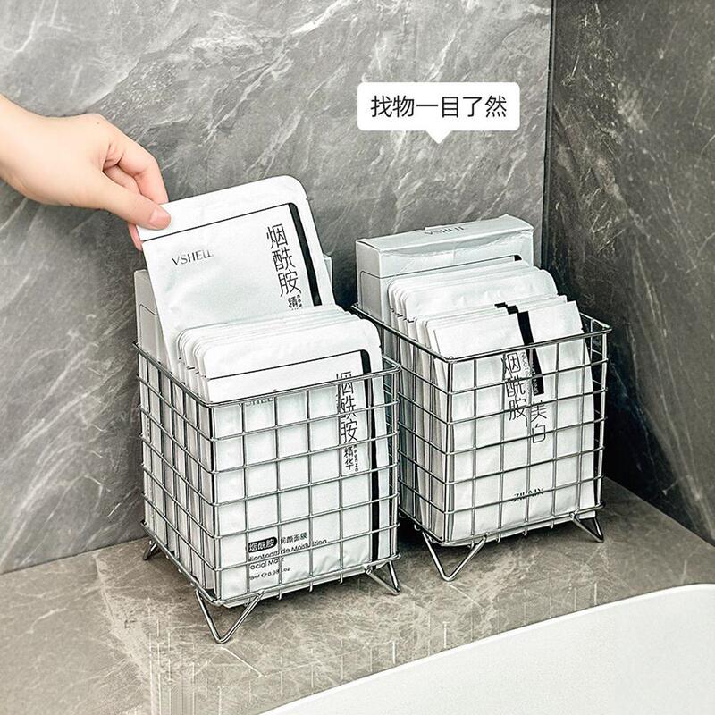 Facial Mask Storage Box Washbasin Cosmetics Storage Basket Dressing Table Desktop Skin Care Products Lipstick Organizer Manufacturer Wholesale