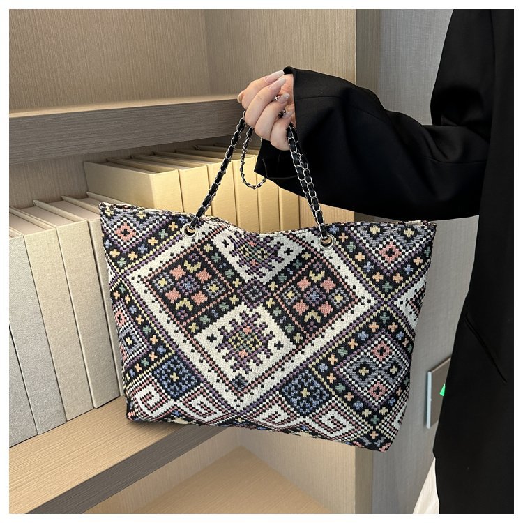 Bolsa nacional de gran capacidad 2023 bolsas de lona rojas red bolsas de brazo bolsas de hombro de mujer al por mayor