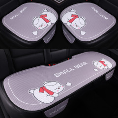 車のシートクッション四季通用ハニカム通気網夏の日アニメかわいいネット赤清涼車シートクッション三点セット