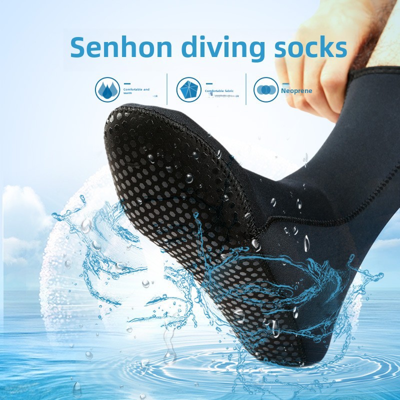 Diving Socks Insulation 3mm Adult Children Warm Winter Swimming Anti-slip Diving Anti-abrasion Ankle Socks Cover Thick Beach Socks