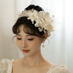 Bridal headdress forest fairy flower headband Korean style super fairy handmade crown photo studio wedding location photo accessories