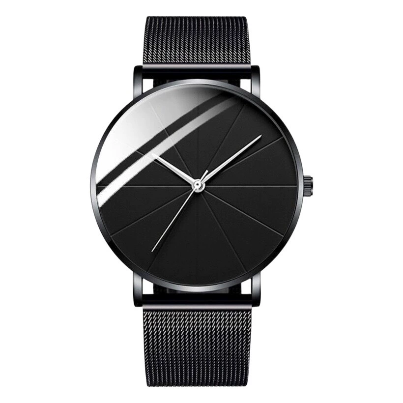 Мужские Meridian сплава Mesh Band Повседневная Мода Простые часы Мужские интернет-знаменитые кварцевые часы Мужские Студенческие