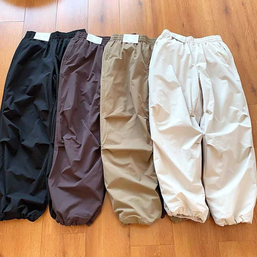 日系秋冬新款 女装保暖休闲长裤宽松百搭降落伞直筒裤休闲裤
