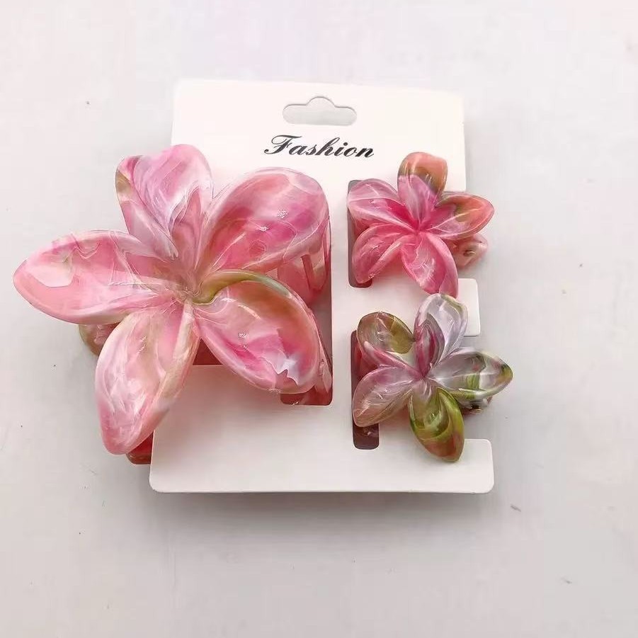 Nuevo cross-border mármol agarrar clips dulce y fresco huevo flor clips de cabello verano de alta calidad tiburón clips de cabello image 52