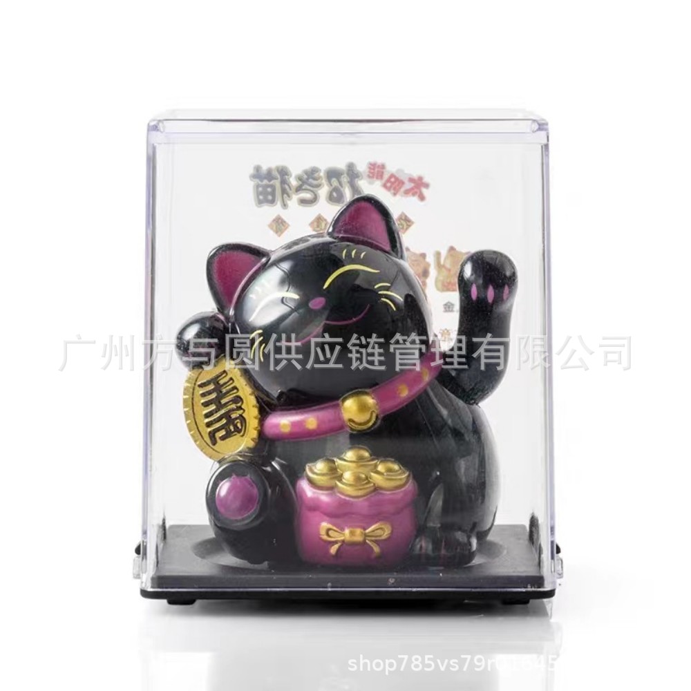 2 pulgadas energía solar mini gatos de fortuna mini mini mini oficina de escritorio suministros de automóviles decoración