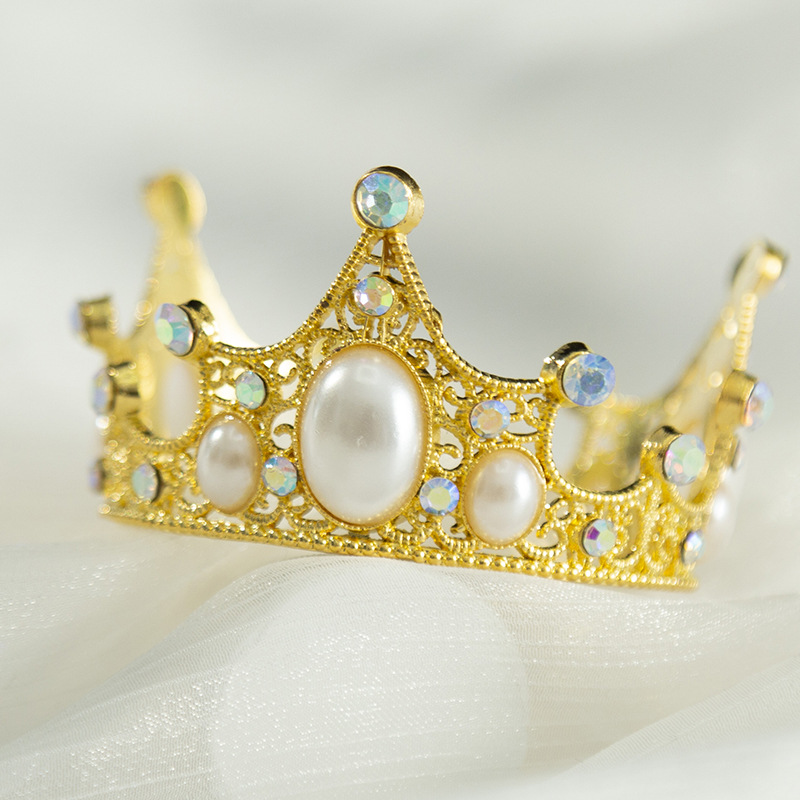 Birthday Crown Alloy Wedding Birthday Festival Crown Cake Decorating Supplies display picture 12