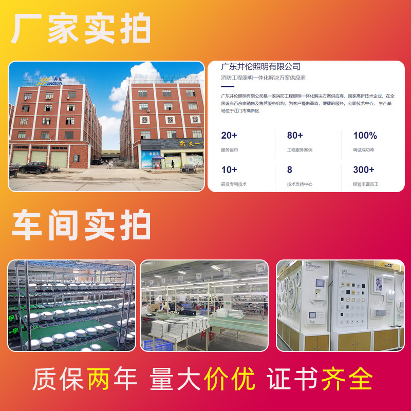 井伦新国标消防应急照明灯a型集中控制不锈钢36v安全出口指示灯|undefined