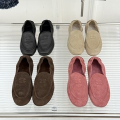 高品质~2025凯旋门新款休闲乐福鞋女软底真皮一脚蹬平底单鞋
