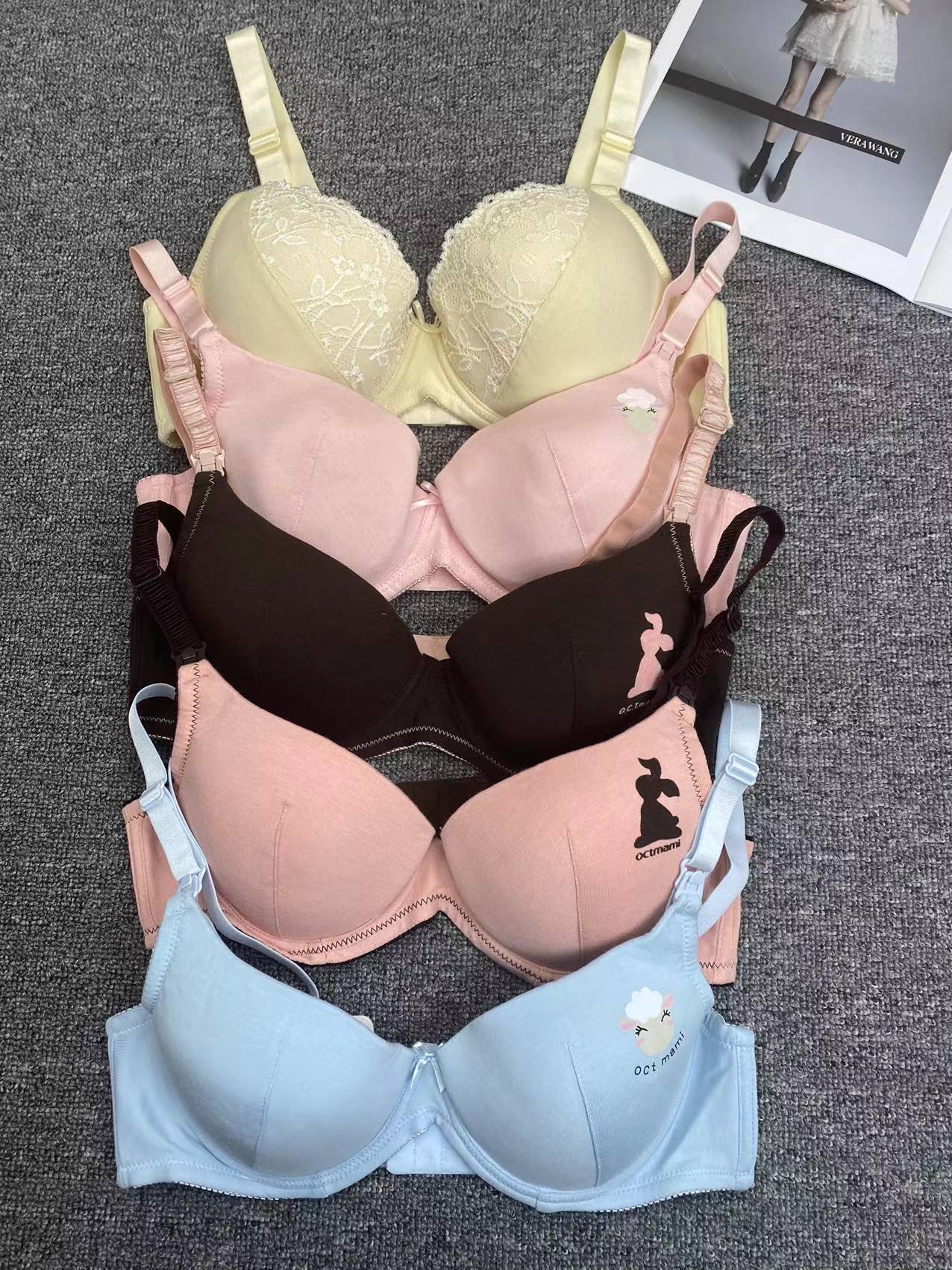 Mujeres embarazadas con hebilla de anillo de acero más tamaño sujetador de enfermería ajustable push-up sujetador sin costuras ropa interior