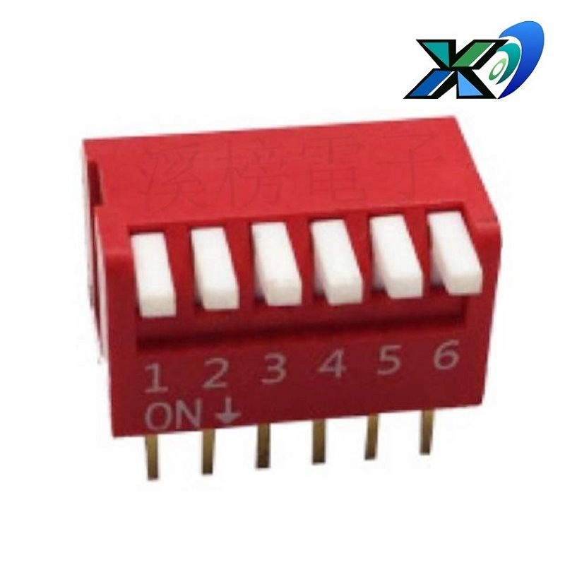 六位拨动开关侧拨 卧式6位拨动开关 六位拨码开关  6位琴键拨码开