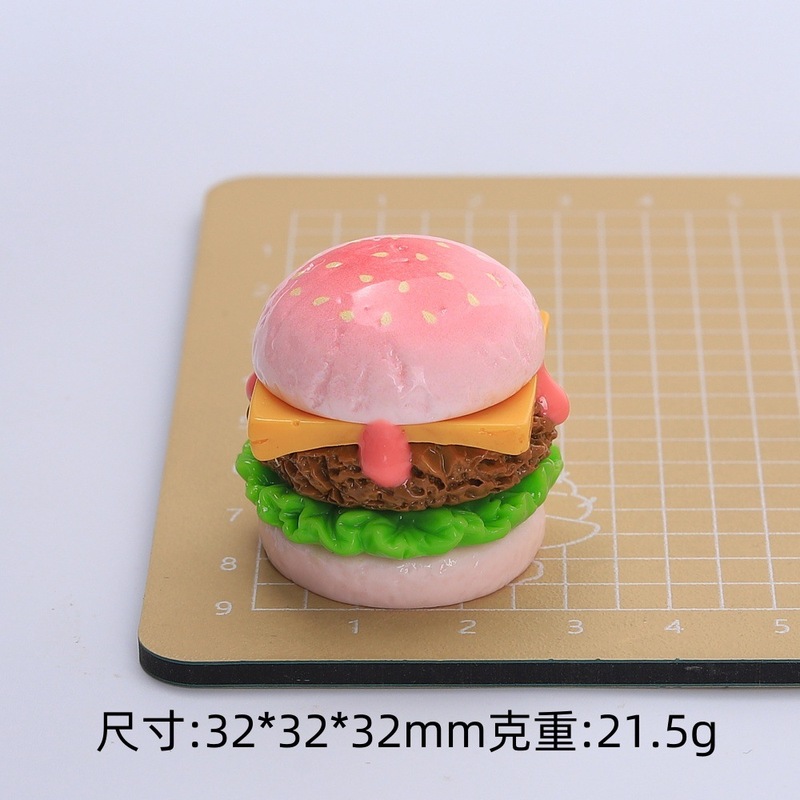立体仿真汉堡食玩手工diy自制饰品配件奶油胶树脂小配件材料批发|undefined