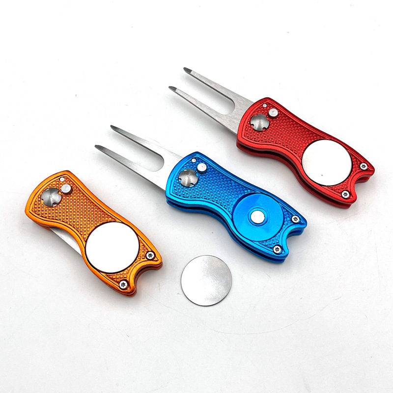 Pineapple Grid Stainless Steel Putting Green Spring Golf Fork Course Repair Tool In Stock_voghion.com