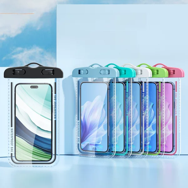 Factory Direct mobile phone waterproof bag transparent HD takeaway protective cover drifting swimming diving touch screen in stock wholesale