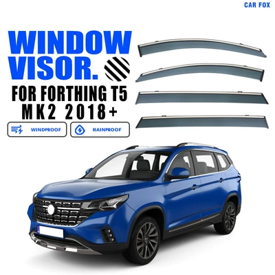 Applicable to Dongfeng T5 T5L Thunder rain shield Forthing T5L Window visor (Rain shield) - standard-packaging-without-logo-fengxing-t5-mk1-2018-pc-with-bright-strip-rain-shield