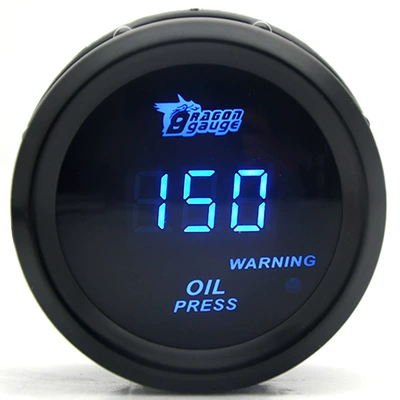 Car Modification Digital Display 12V Blue: automobile instrument - oil-pressure-gauge-psi