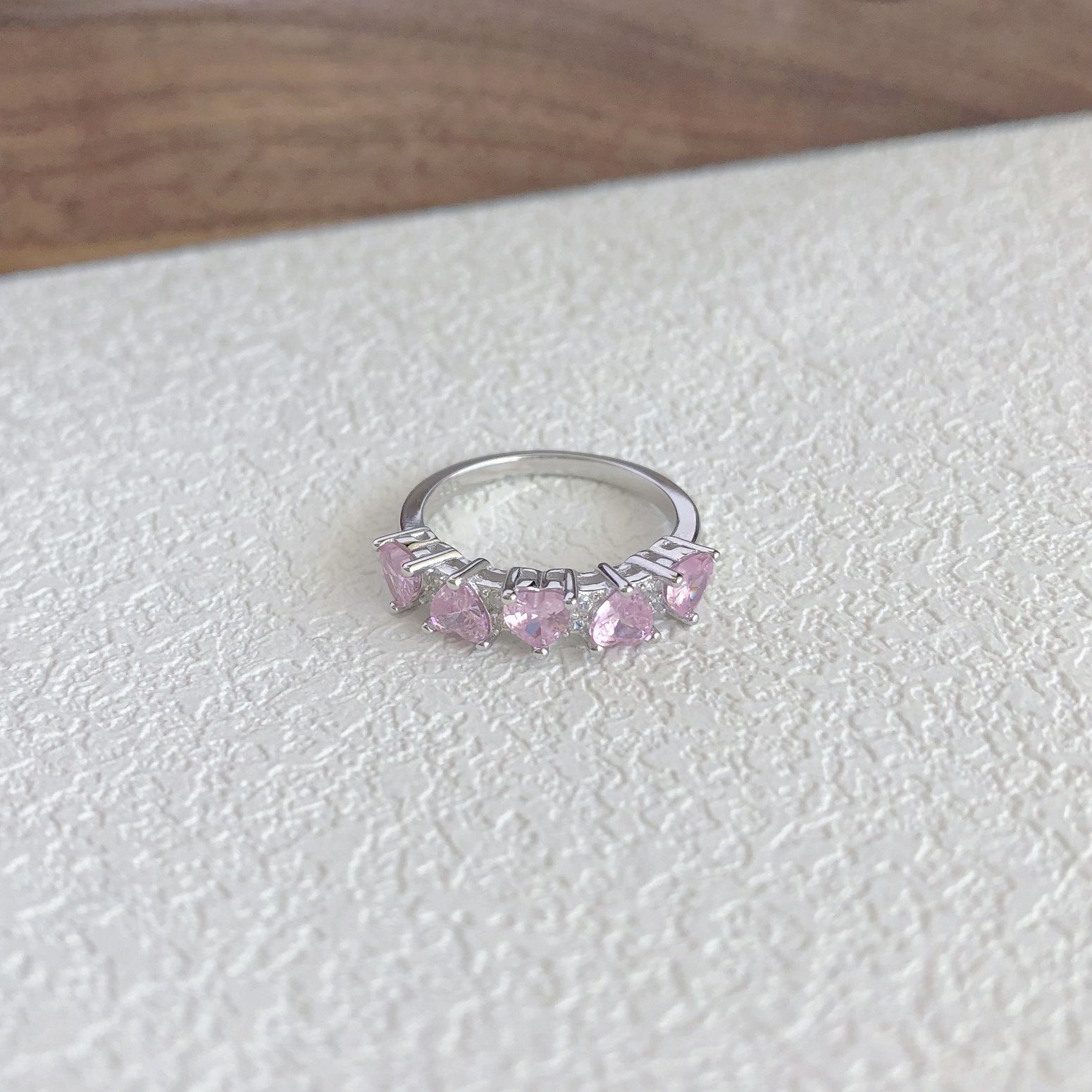 5g Weight Zircon Inlay Material Rings Classification 6, 7, 9 Ring Size 1 Piece Quantity Holiday, Daily Occasion 925 Sterling Silver Material Heart Shape, Bow Knot Pattern Women's Gender Plating, Inlay Design Sweet, Shiny Style 925 Sterling Silver Zircon Heart Shape Bow Knot Rings 34