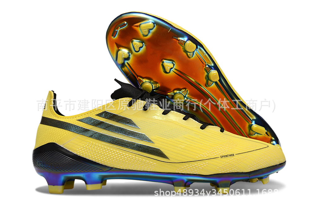 Fábrica de Putian al por mayor F50 zapatos de fútbol FG zapatos con lengua baja zapatos de fútbol hombres