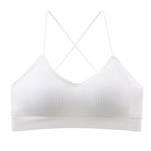 Sexy beautiful back anti-exposure wrapped chest top hot girl underwear women's summer thin push-up anti-sagging bra