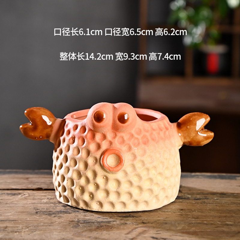 Cartoon Creative Animal Succulent Flower Pot Ceramic Household Special Clay Coarse Pottery Root Control Pot Special Clearance Wholesale Cartoon Creative Animal Succulent Flower Pot Ceramic Household Special Clay Coarse Pottery Root Control Pot Special Clearance Wholesale