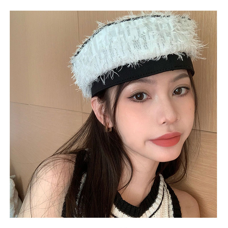 Women's Fashion Color Block Handmade Eaveless Beret Hat display picture 1