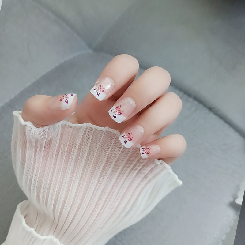 Elegante parche de manicura de moda púrpura, sombra de mariposa, decoración de uñas exquisitas, venta cruzada de uñas románticas. image 3
